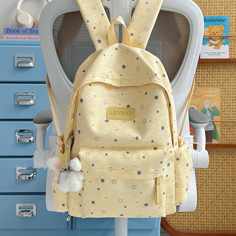 Star Print Casual Backpack