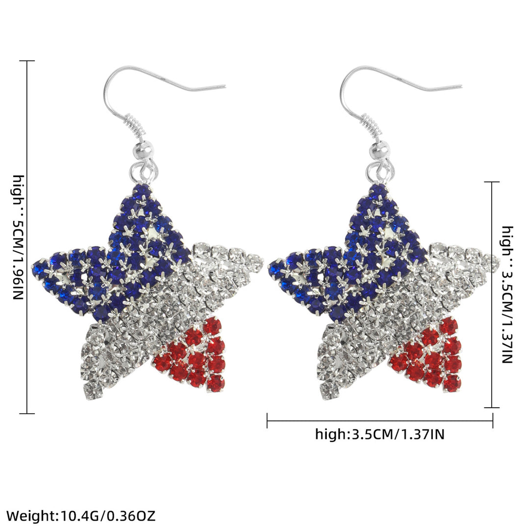 Ladies' sparkling star earrings with crystal accents and hook closure Bowlift