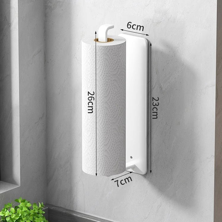 Adjustable Wall-Mounted Paper Towel and Cling Film Holder