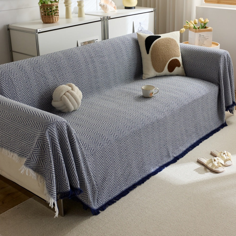 Stylish Herringbone Throw Blanket