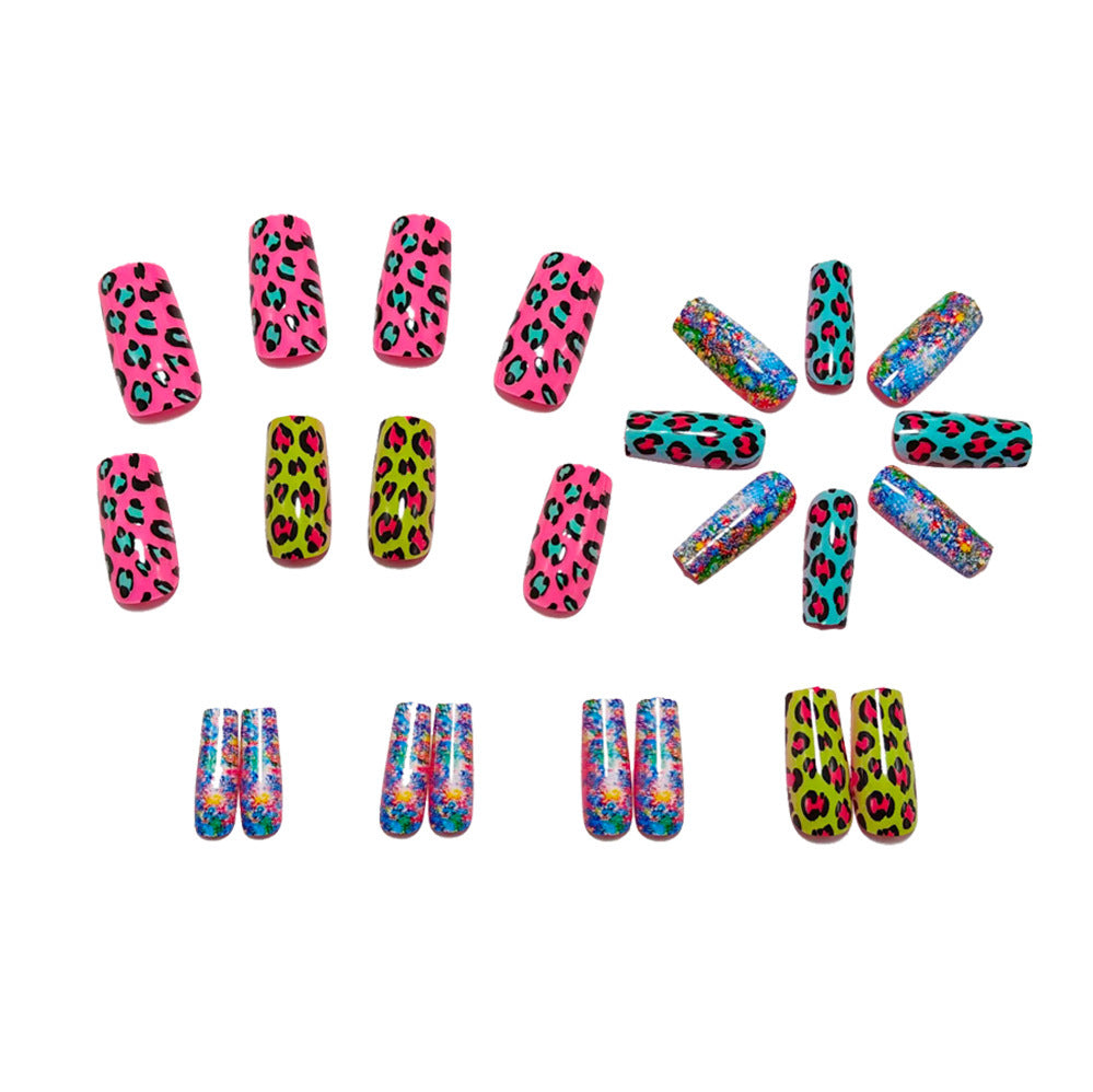Artificial creative nails with modern leopard designs Bowlift
