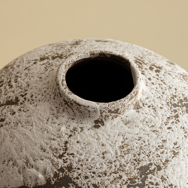 Rustic Textured Ceramic Decorative Vase