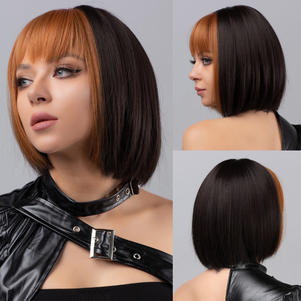 Shoulder-Length Straight Bob Lace-Front Heat-Resistant Synthetic Wig