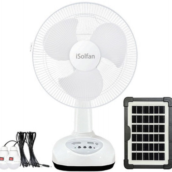 Ladies Solar-Powered Table Fan Bowlift