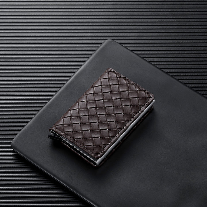 Premium Leather Business Card Holder Bowlift
