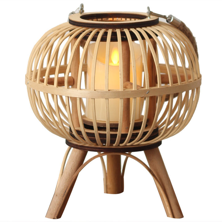 Stylish hanging lamp made of natural material Bowlift