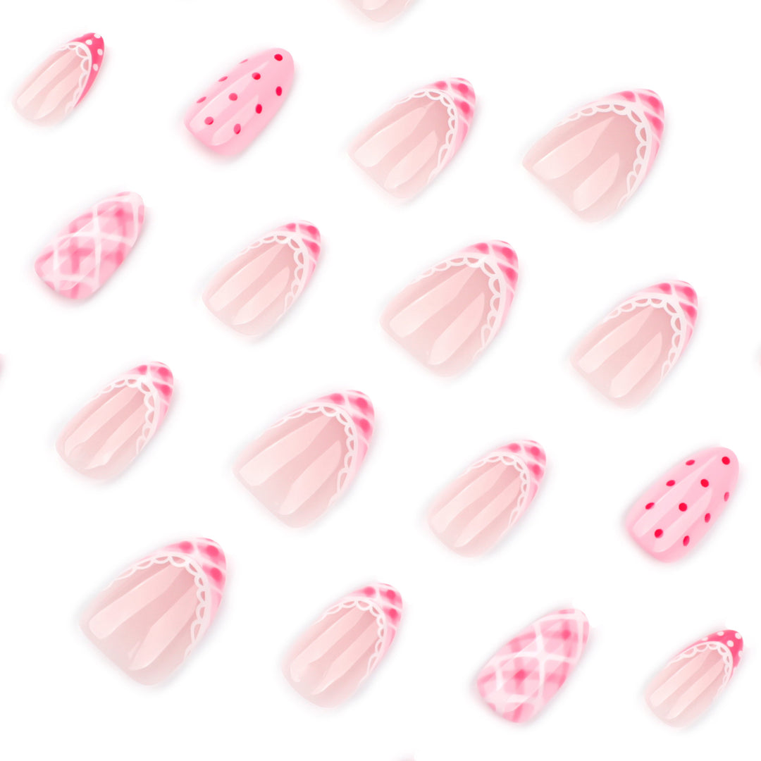 Artistic nail extensions with elegant patterns Bowlift
