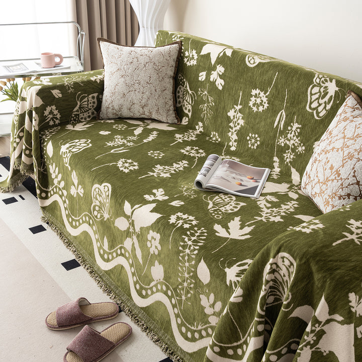 Flower Pattern Couch Blanket Covers