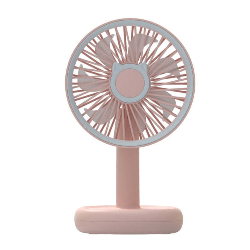 Women's Portable Handheld Fan with Cat Ears Design Bowlift