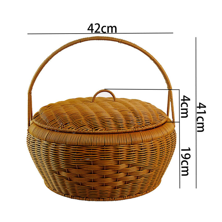 Multi-Tiered Woven Storage Basket Bowlift