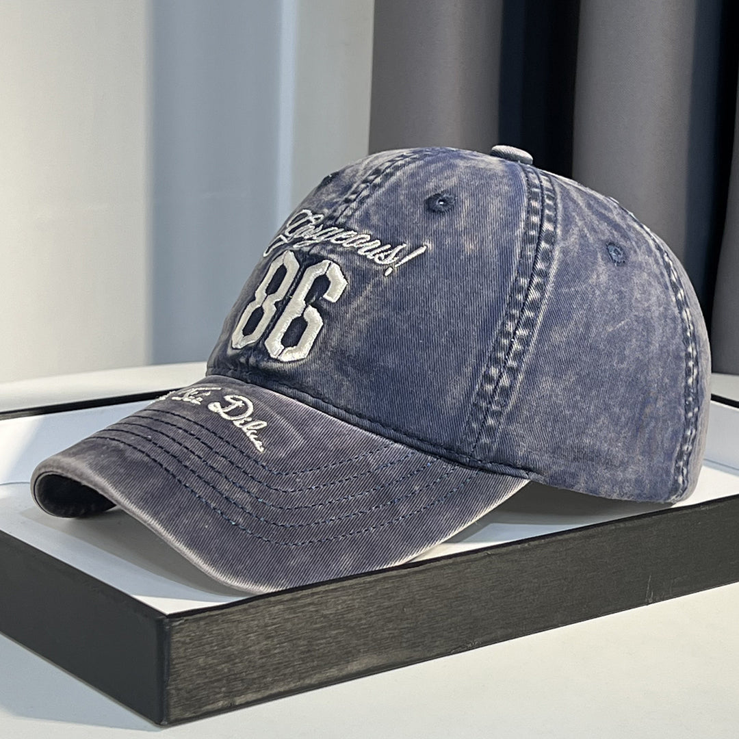 Men's Vintage-Inspired Distressed Baseball Cap Bowlift