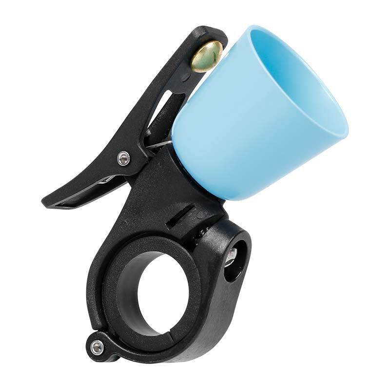 handlebar-mounted bicycle safety horn with universal quick-release clamp Bowlift