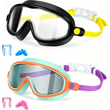 Swim protection goggles with adjustable nose piece and anti-fog technology Bowlift