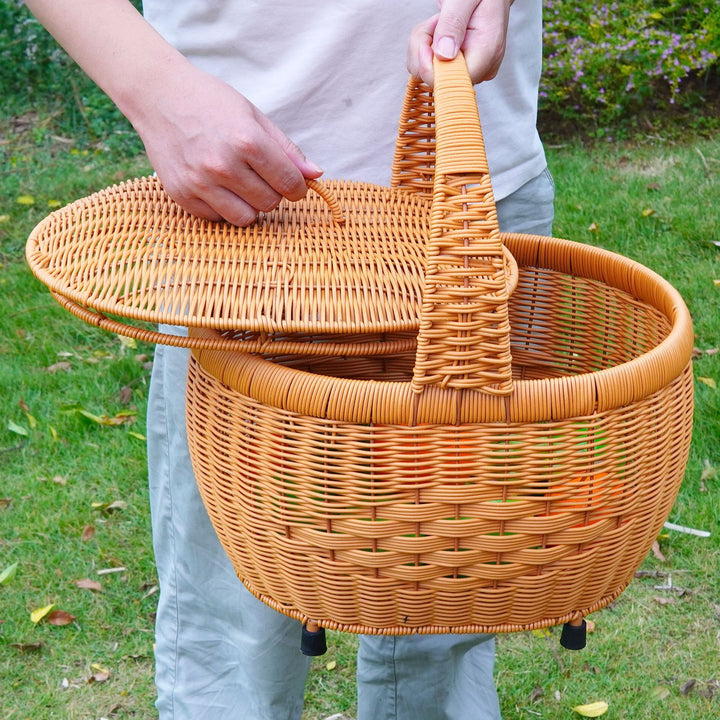 Women's Decorative Basket with Lid Bowlift