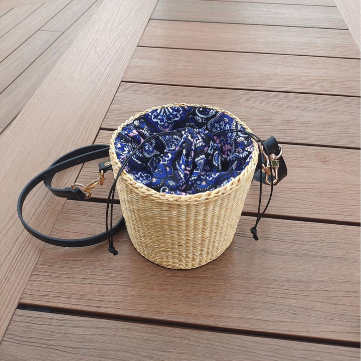 Bohemian Chic Woven Basket Bag Bowlift