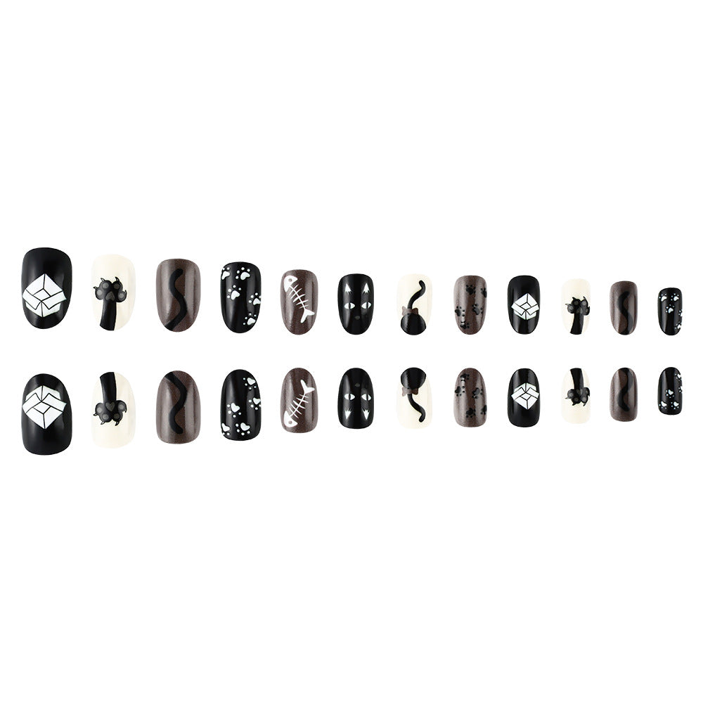 Creative Cat-Themed Nail Art Set Bowlift