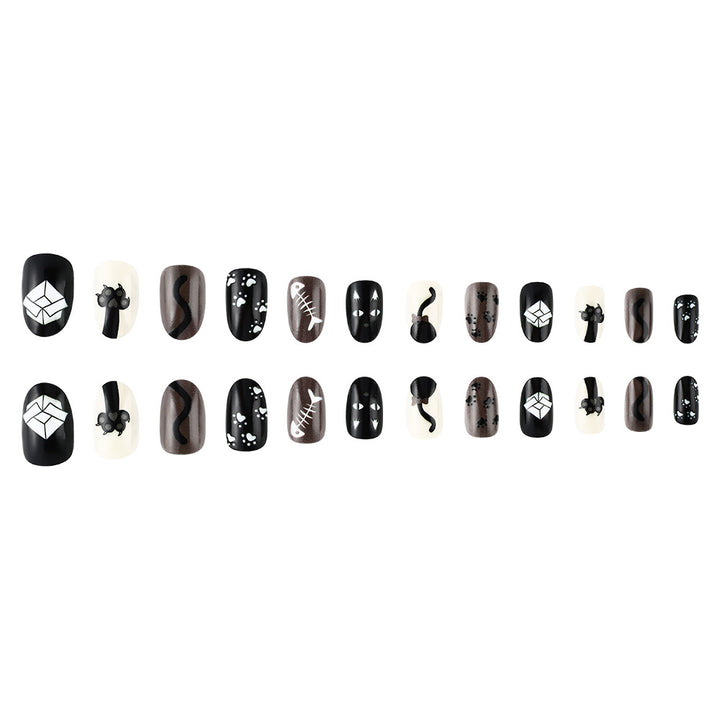 Creative Cat-Themed Nail Art Set Bowlift