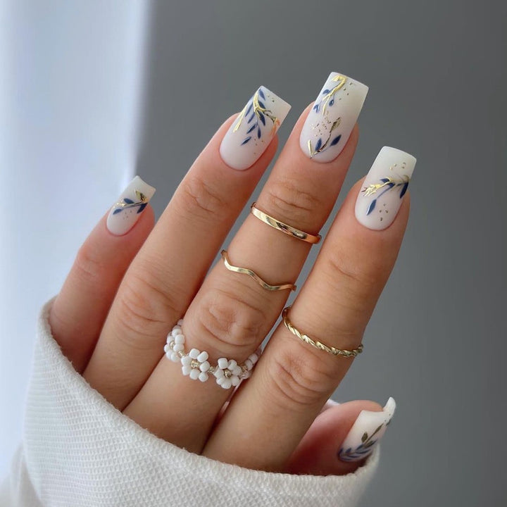 Elegant Floral Bow Press-On Nail Tips Bowlift