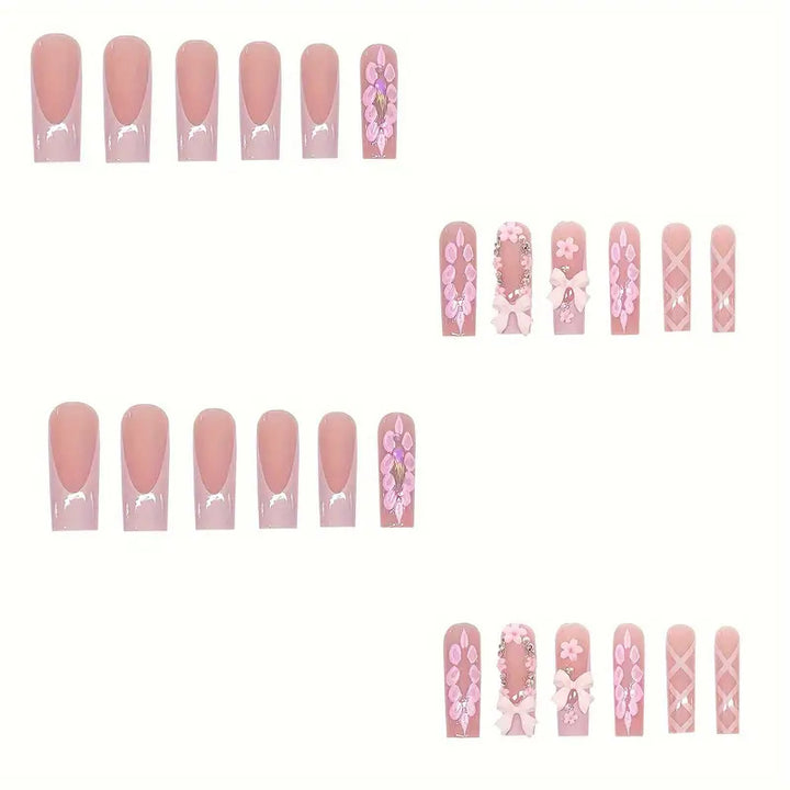 Decorative Bow-Embellished Press-On Nails Bowlift
