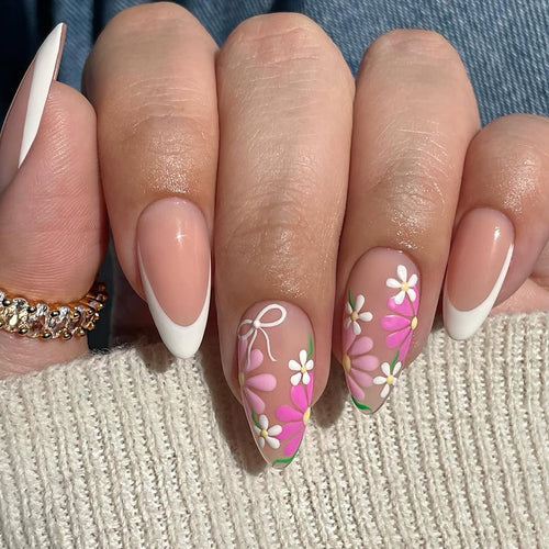 Artistic Nail Art with Floral Designs Bowlift