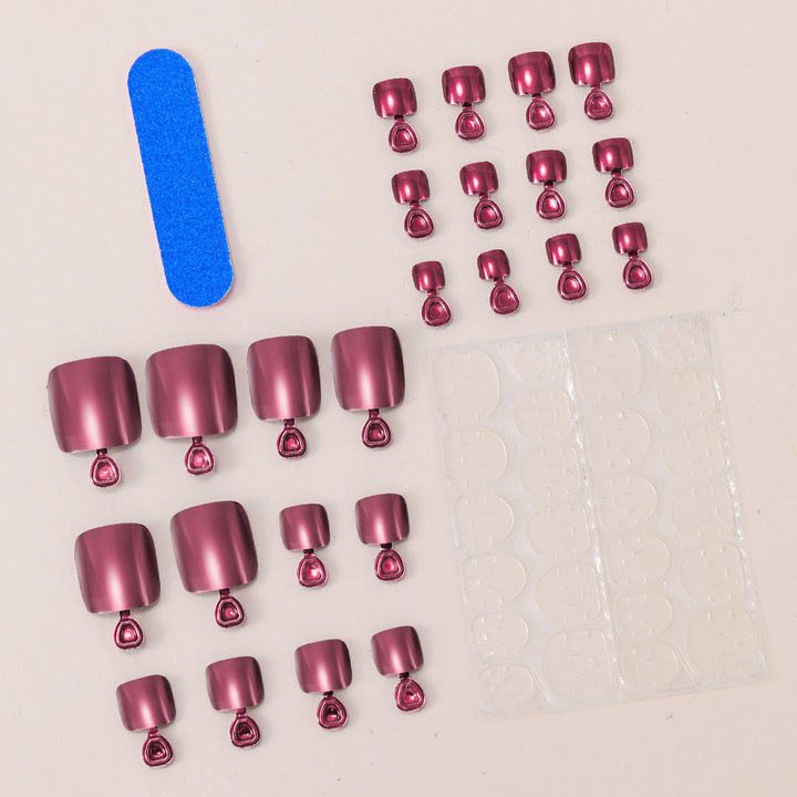 Glossy Gel Toe Nail Art Extensions Bowlift