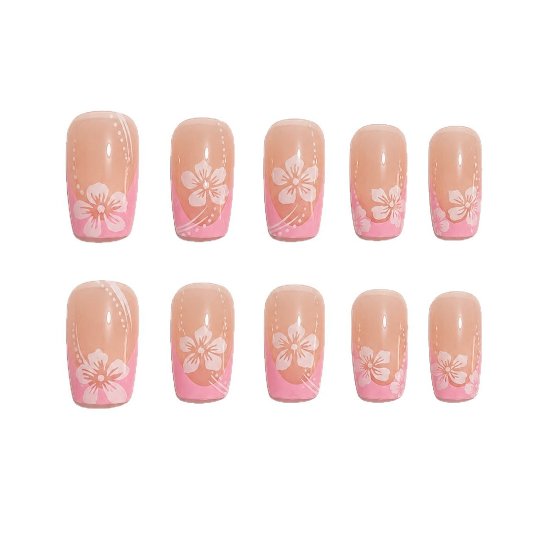 Floral Patterned Press-On Nail Set Bowlift 1787395178