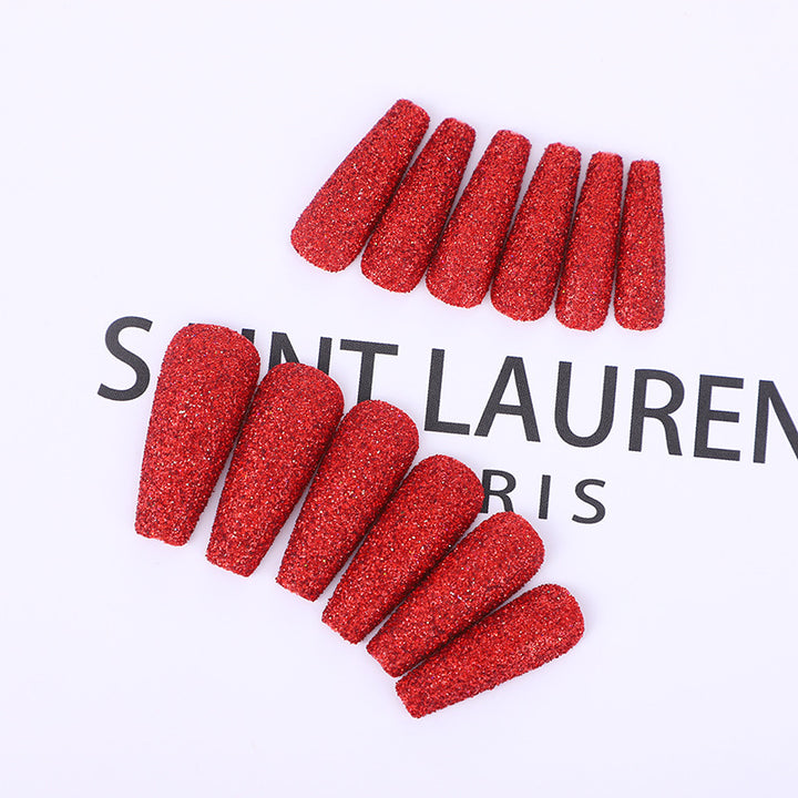 High-quality artificial nails with glitter effects Bowlift