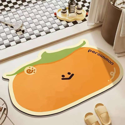 Playful Fruit-Themed Bath Mat