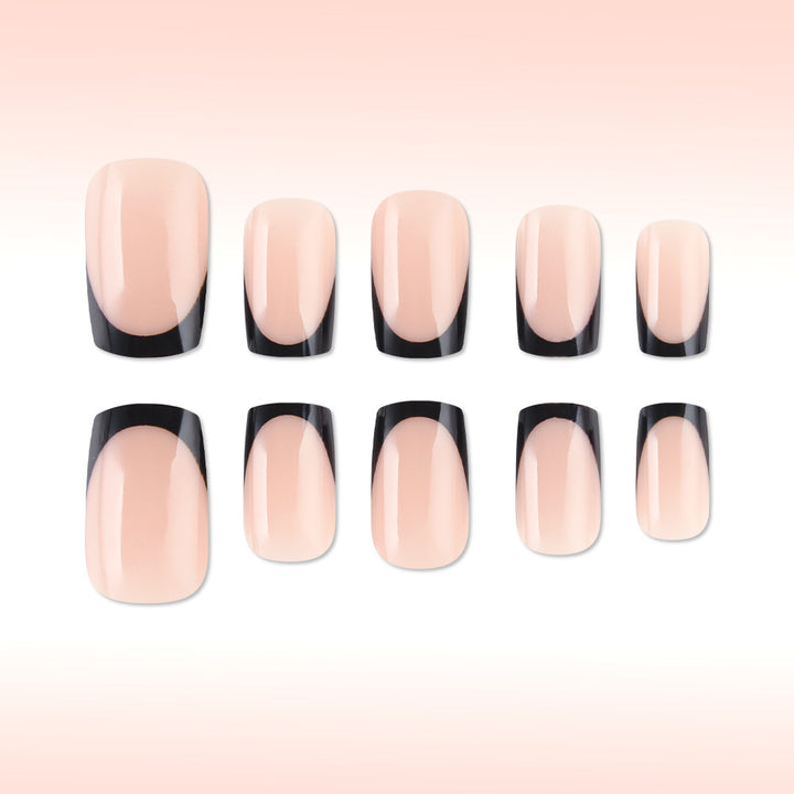 Elegant French Tip Nail Extensions Bowlift