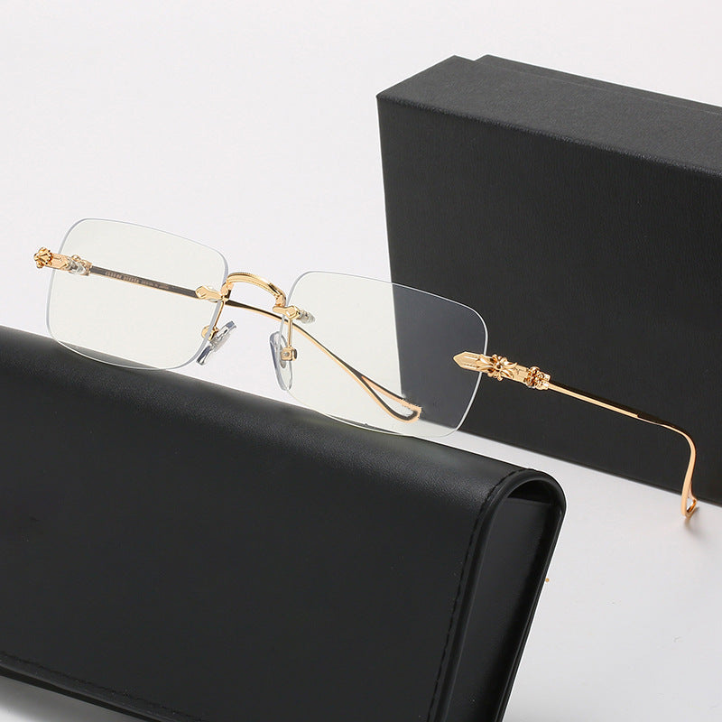 Ladies fashionable correction glasses with elegant square frame and decorated temples Bowlift