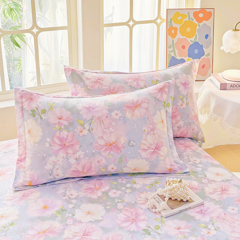 Flower Print Pillowcase Set
