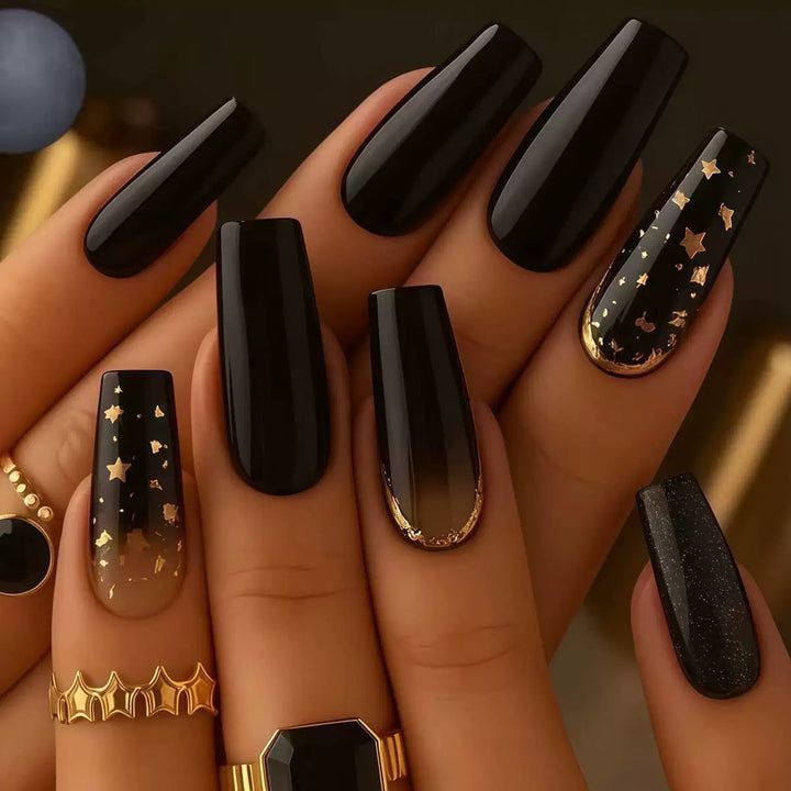 Artistic Press-On Nail Set Bowlift