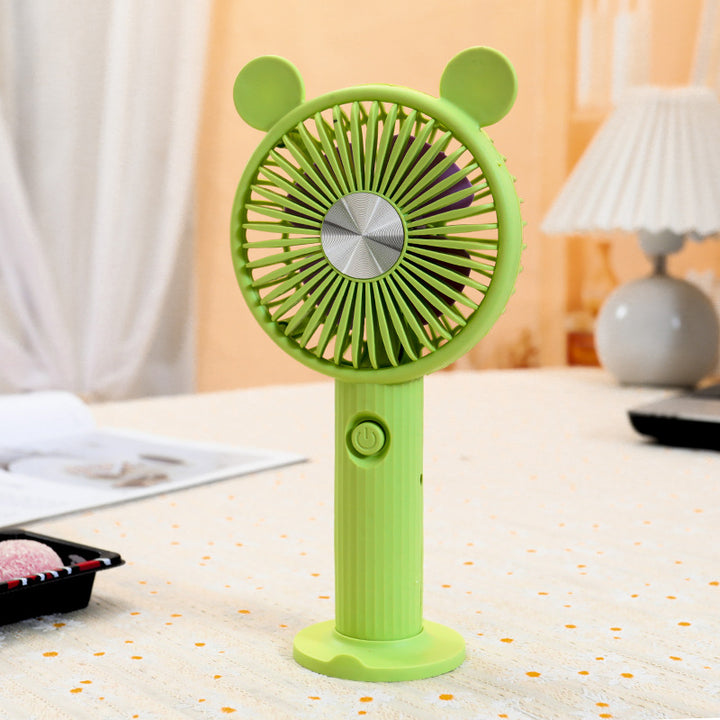 Women's Portable Mini Fan with Animal Ears Bowlift