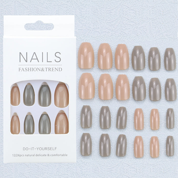 Artistic Graphic Press-On Nail Set Bowlift