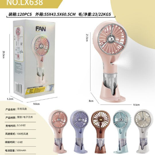 Ladies Portable Mist Hand Fan Bowlift