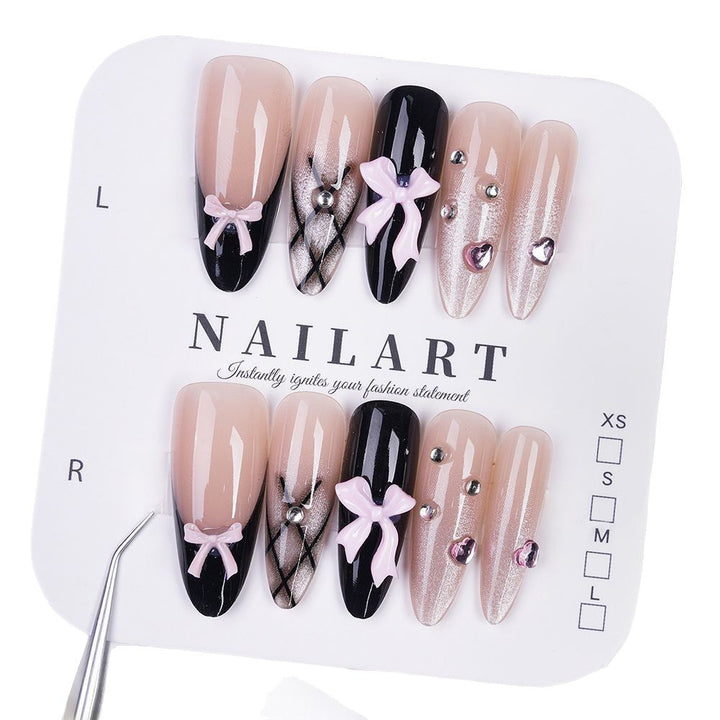 Elegant Press-On Nail Set Bowlift