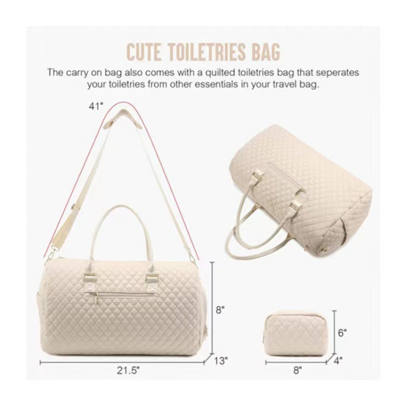 Fashionable and Luxurious Travel Bag with Removable Cosmetic Bag Bowlift