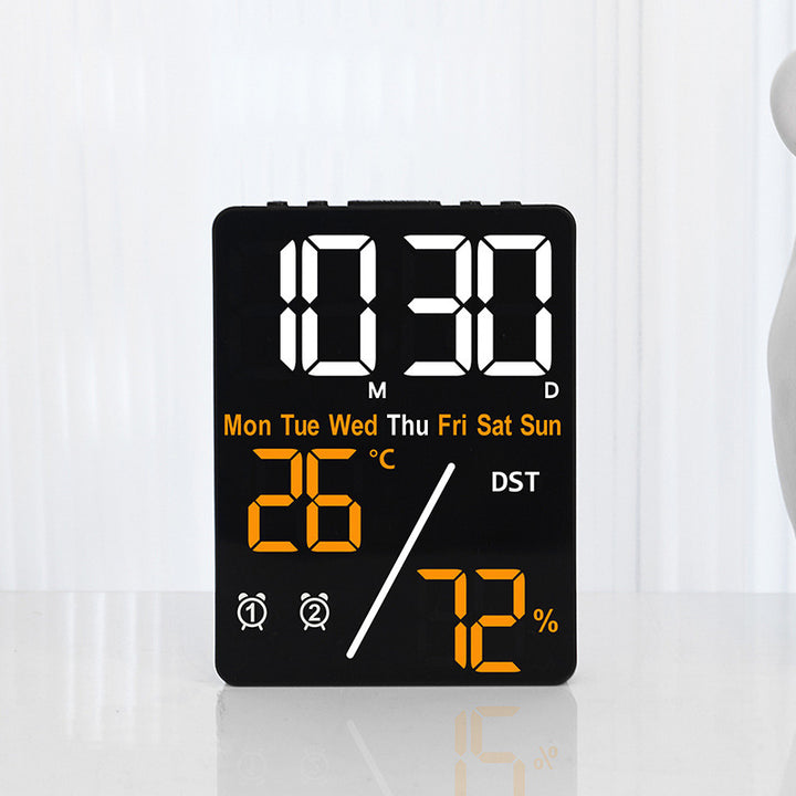 Digital Alarm Clock with Hygrometer and Temperature Display Bowlift