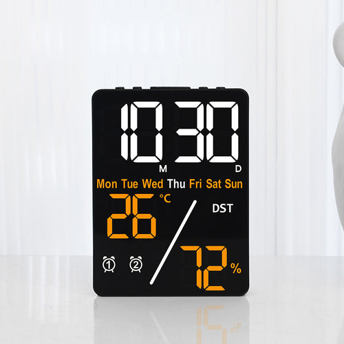 Digital Alarm Clock with Hygrometer and Temperature Display Bowlift