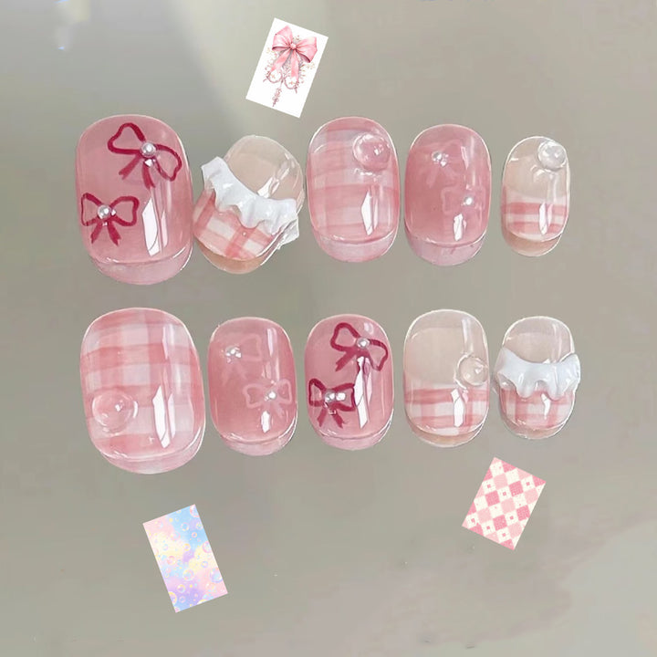 Charming Nail Art Press-On Set Bowlift