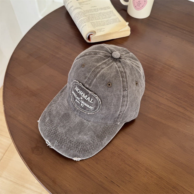 Men's Casual Distressed Cotton Baseball Cap Bowlift