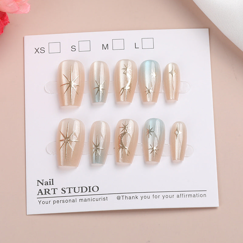 Artistic Press-On Nail Design Bowlift