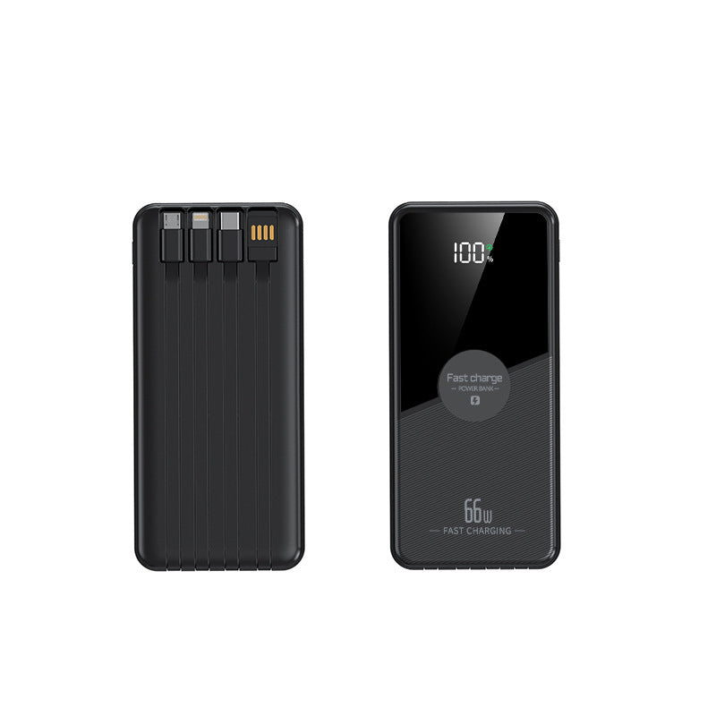 Multifunctional fast charging power bank with integrated cables Bowlift