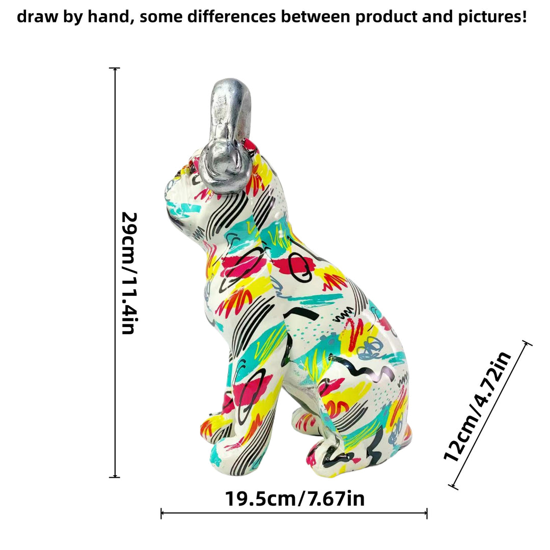 Colorful decorative figure of a dog in modern design Bowlift