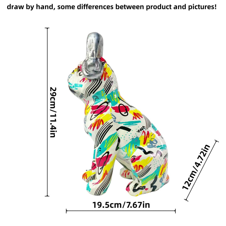 Colorful decorative figure of a dog in modern design Bowlift