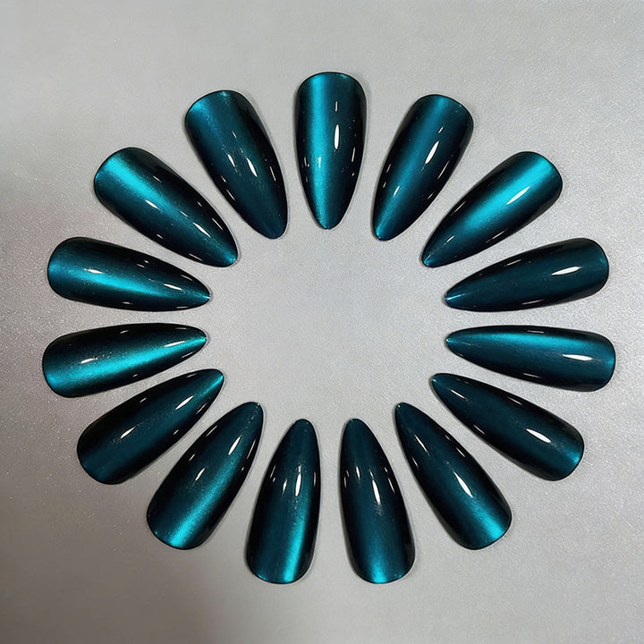 Chic Glossy Almond-Shaped Nail Extensions Bowlift