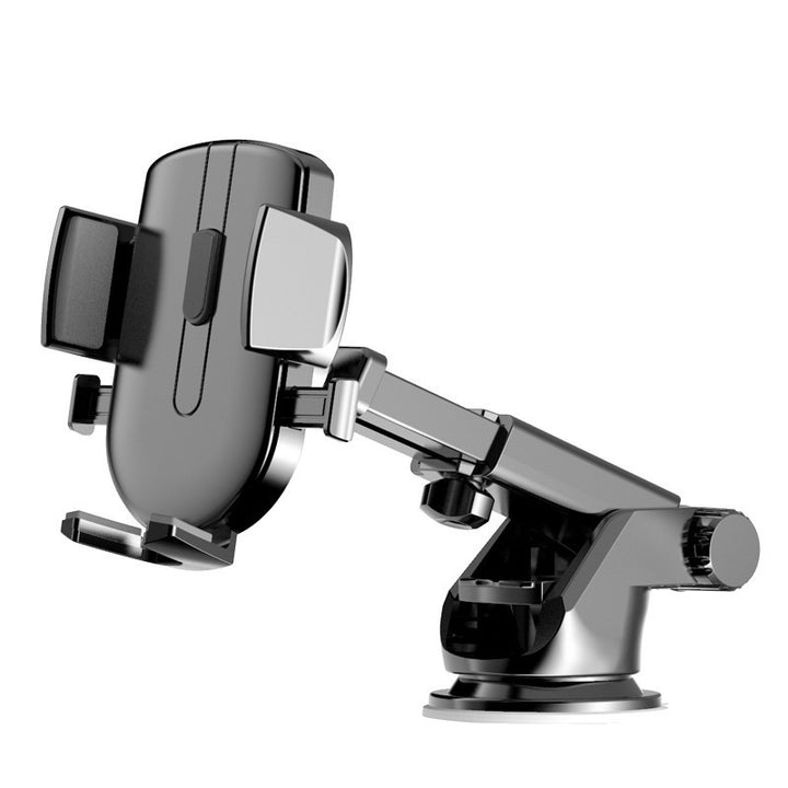Adjustable telescopic suction car phone holder with full rotation gravity auto-lock Bowlift