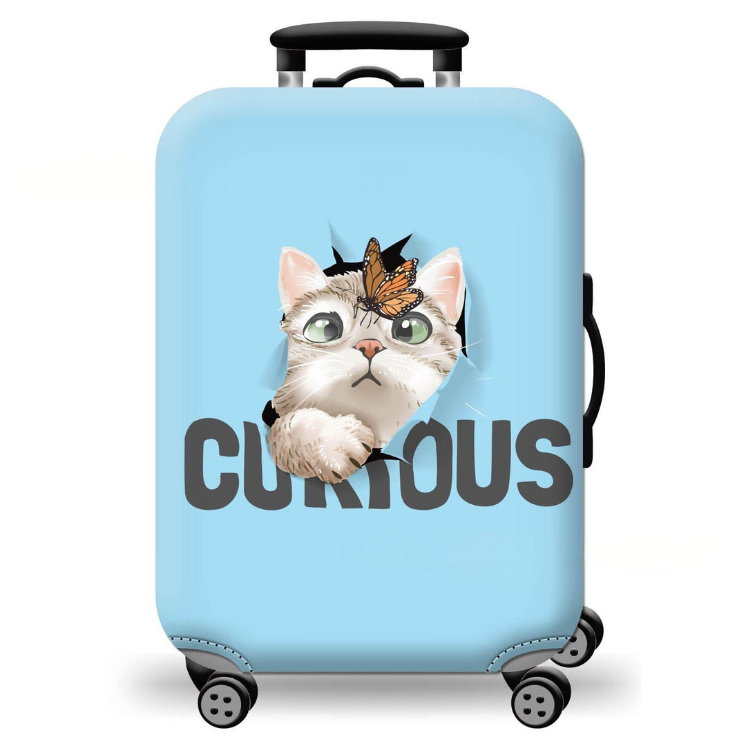 Unisex hard-shell suitcase with playful cat design Bowlift
