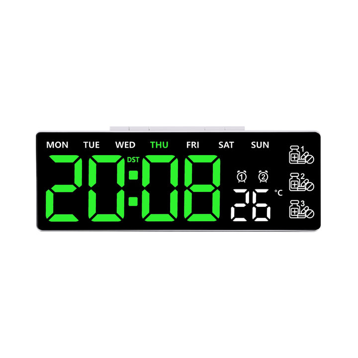 Digital Thermo Alarm Clock with Large LED Display Bowlift