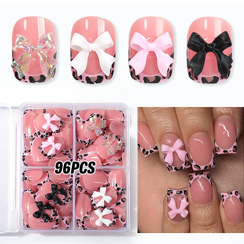 Decorative Press-On Nail Art Set with Unique Embellishments Bowlift